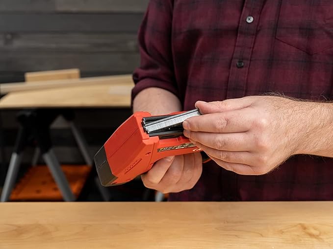 Grapadora Arrow ET501C - Pistola profesional inalámbrica 5 en 1 para grapas y clavos