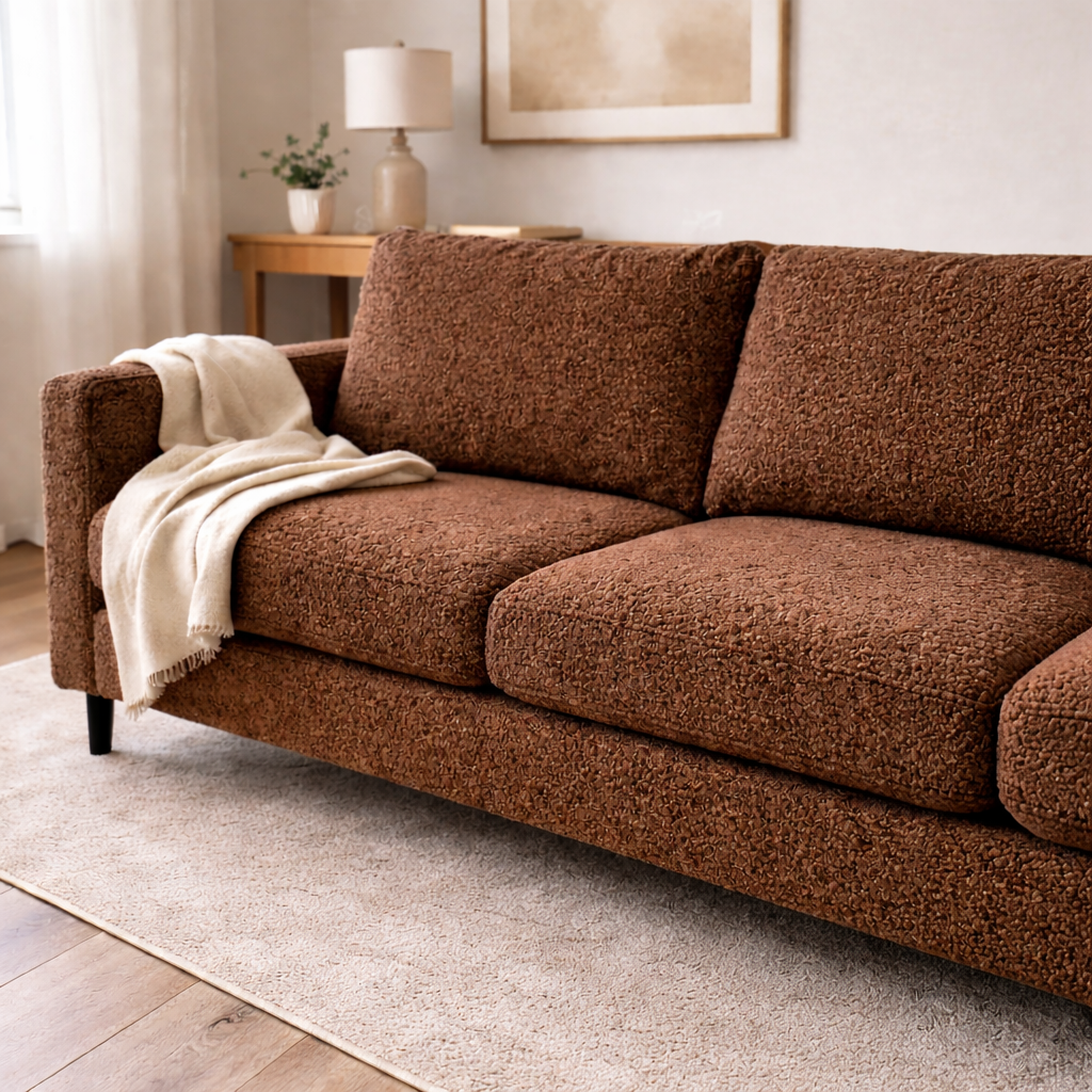 Tela Lino Paris Boucle Chocolate