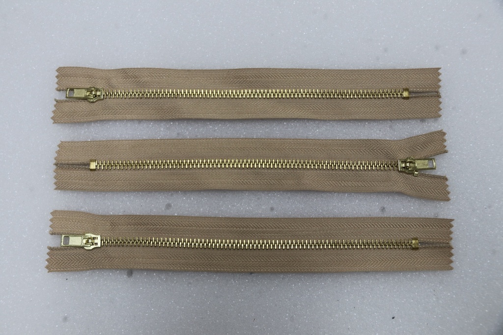 Cierre Bronce N5 20cm Fijo Colores