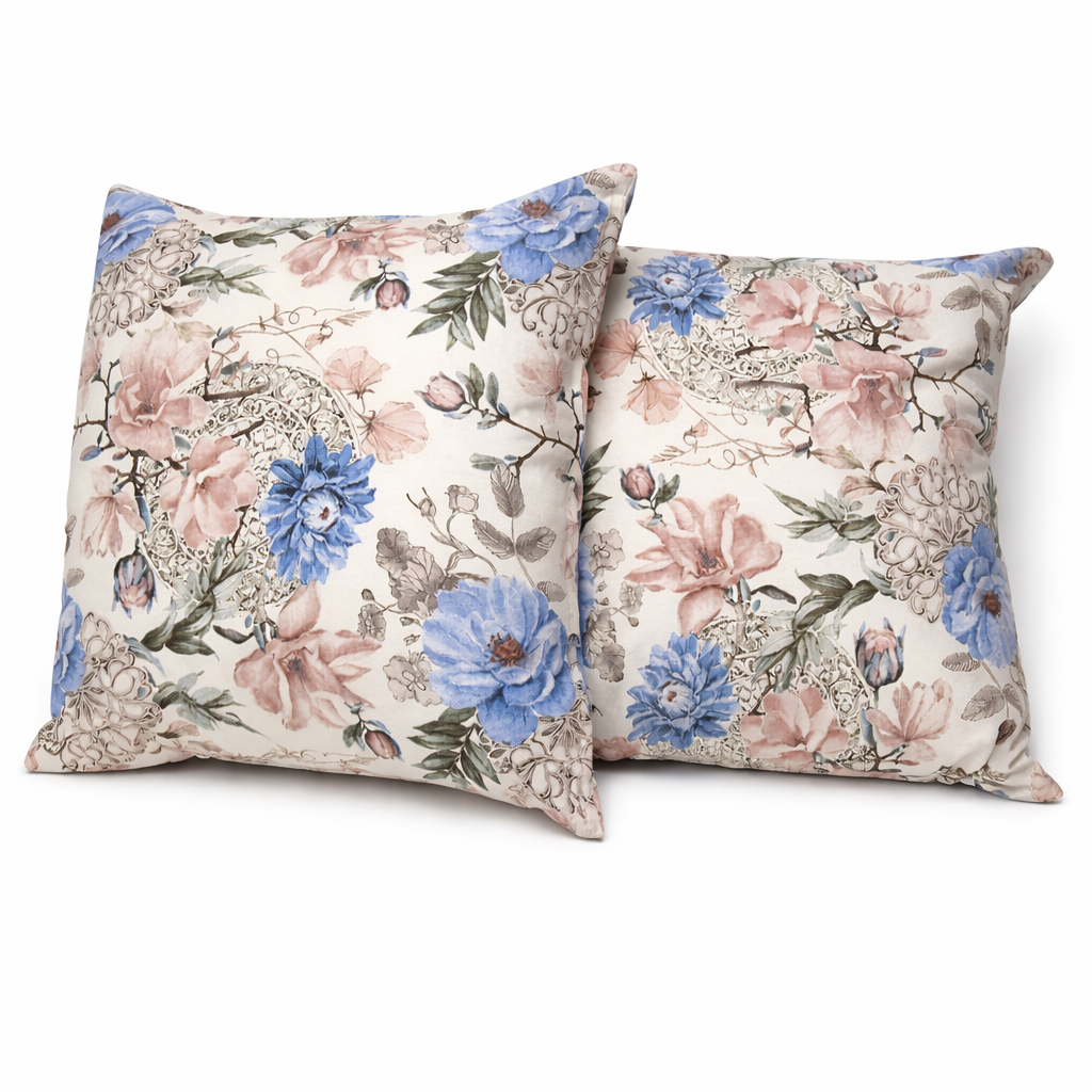 Set 2 cojines Lona Española Eloise 50x50 Blue