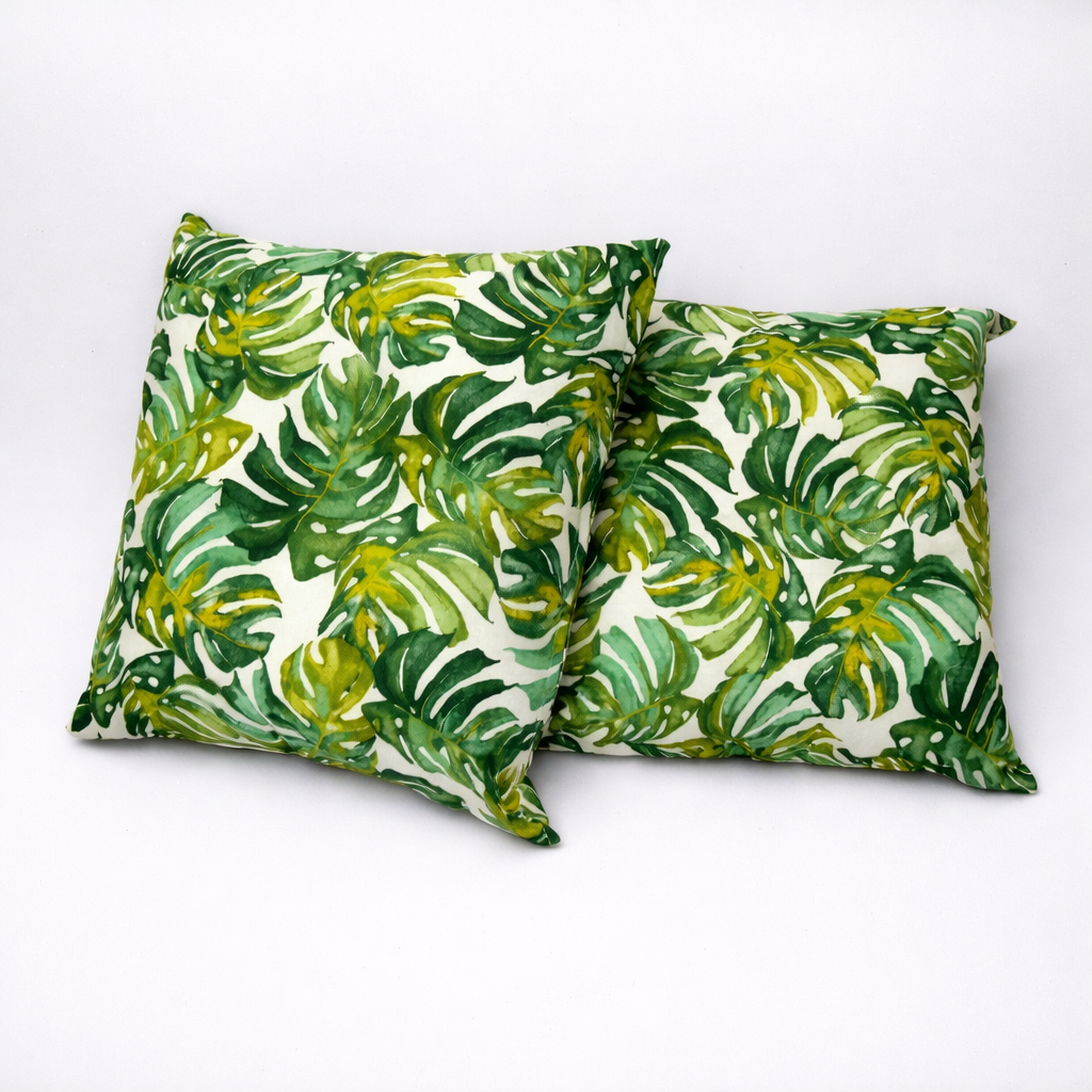 Set 2 cojines Lona Española Maldivas 50x50 Green