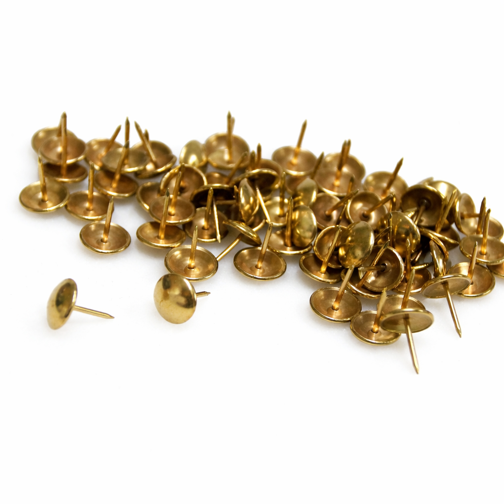 Clavo Tapicero 13mm Liso Dorado (100)