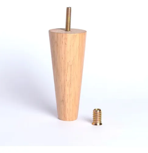 Pata Madera Conica de 12cm Natural